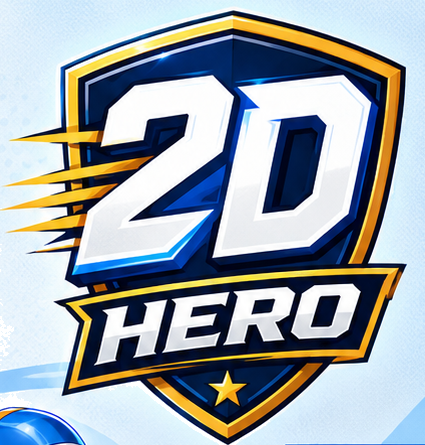 2D Hero athletic shield logo