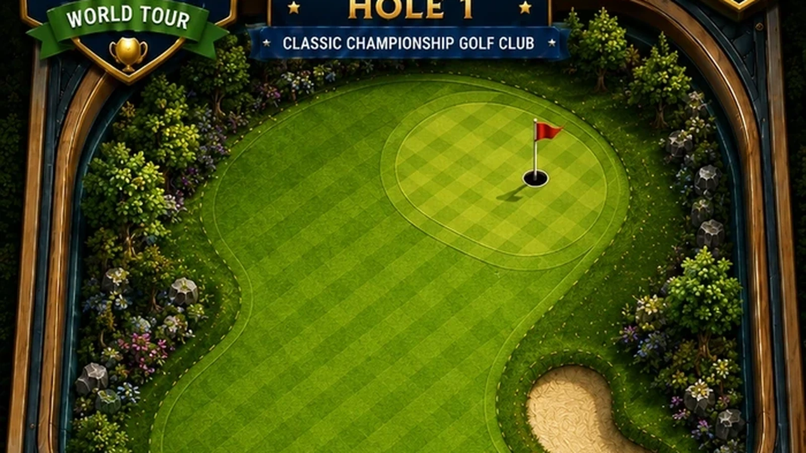 2D Hero Golf Pinball World Tour premium championship golf course