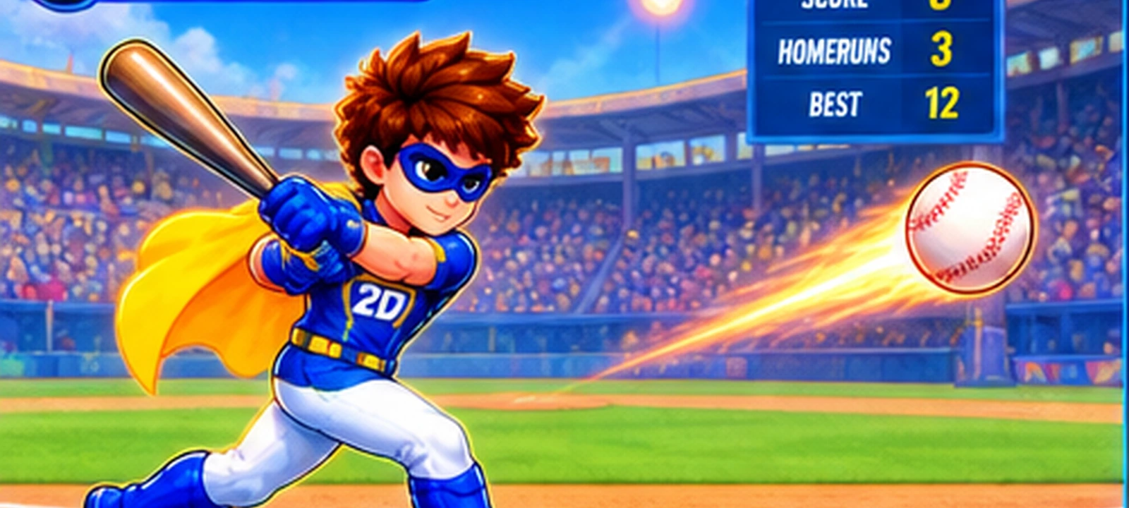2D Hero Home Run premium baseball game preview