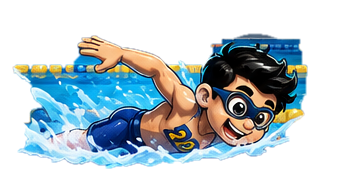 2D Hero swimming freestyle