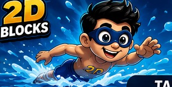 2D Hero diving into Swim Sprint
