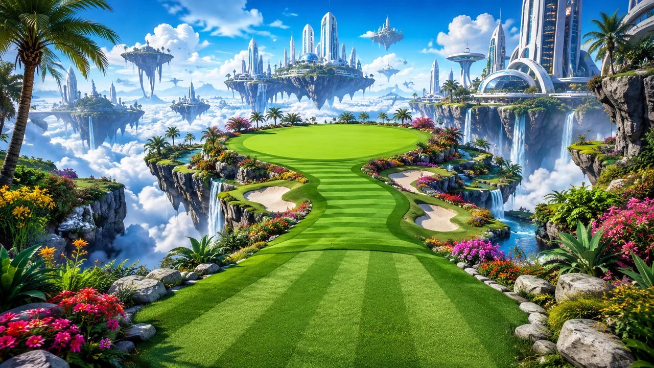 2D PAR 1 premium floating city hole-in-one golf course